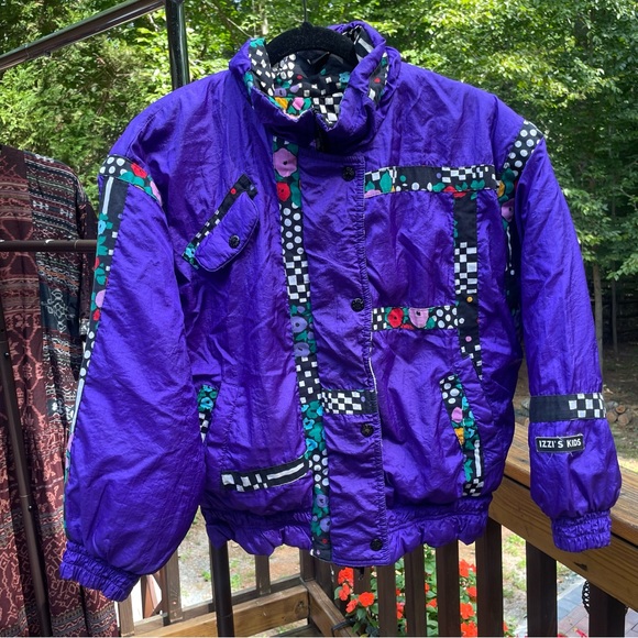 Vintage Izzis Kids retro puffer jacket Size L-XL